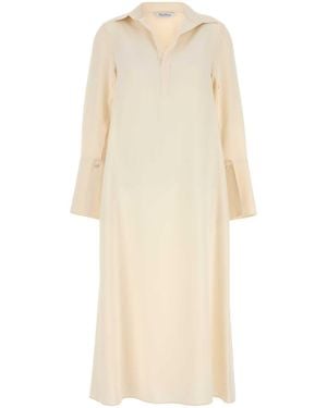 Max Mara Stretch Silk Ossola Dress - White