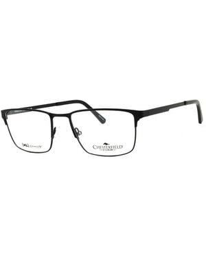 Chesterfield Chesterfield Ch112Xl Rectangular Metal Eyeglasses - Black