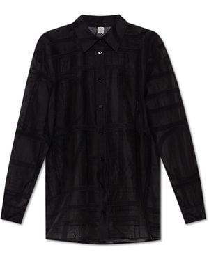 TOTEME Toteme Shirt With Monogram - Black