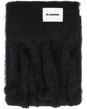 Jil Sander Wool Blend Scarf - Black