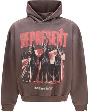 Represent Dream On Tour Hoodie Cotton Sweatshirts - Black
