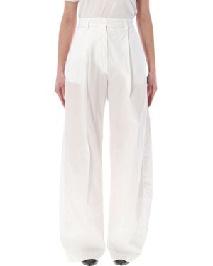 THE LATEST Billie Poplin Pants Cotton - White