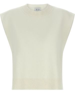 Be You Benedicta Vest Cashmere Gilet - White