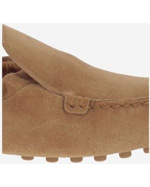 Tod's Loafers Gommino Suede Calfskin - Brown