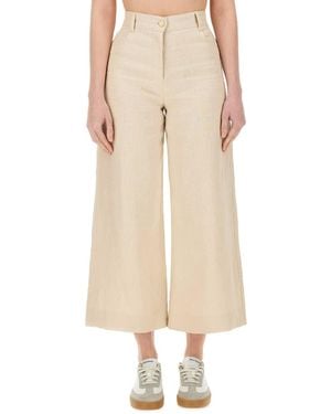 Max Mara Trousers Lapo - Natural