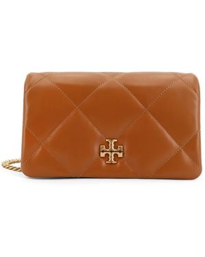 Tory Burch Kira Matelassé Leather Shoulder Bag - Brown