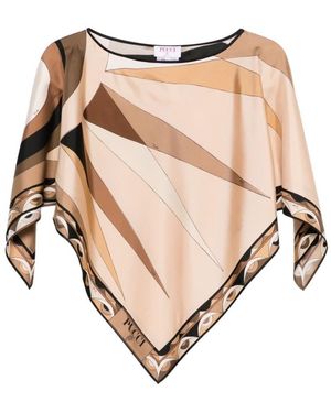 PUCCI Printed Silk Blouse - Natural