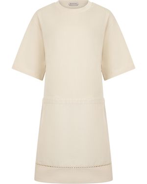 Moncler Mini T-Shirt Dress Cotton - Natural