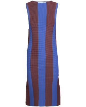 Sunnei Pleated Midi Dress - Purple