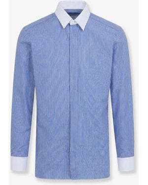 Tom Ford Striped Cottton Shirt - Blue