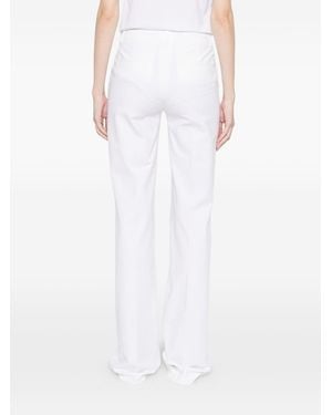 Via Masini 80 Cotton Wide-Leg Pants - White