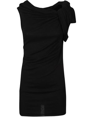 Rick Owens Gathered Top - Black