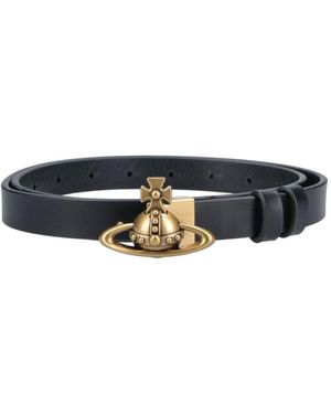 Vivienne Westwood Orb Calf Leather Adjustable Belt - Blue