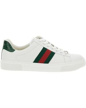 Gucci Low-Top Trainers Ace Leather Trainers - White