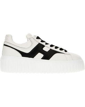 Hogan Nappa Leather H-Stripes Trainers - White