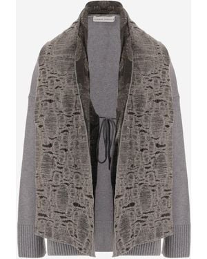 Niccolò Pasqualetti Open-Front Wool-Cashmere Sweater - Gray