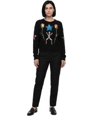 Dolce & Gabbana Dolce & Gabbana Sequin-Embellished Wool Sweatshirt - Black