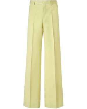 Gucci Lime Polyester Trousers - Yellow