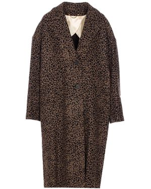 Golden Goose Leopard Print Coat - Brown
