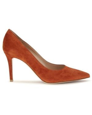 Gianvito Rossi Calf Leather Bos Taurus High Heel Pumps - Brown