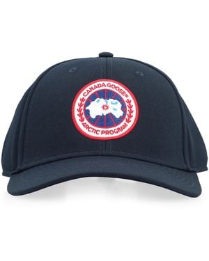 Canada Goose Arctic Disc Logo Baseball Cap Polyester Hat - Blue