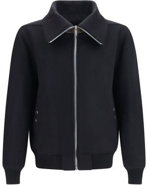 Rick Owens Dracu Flight Jacket Merino Wool Ovis Aries - Blue