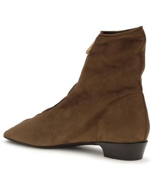 Herbert Levine Easy Does It Suede Ankle Boots - Brown