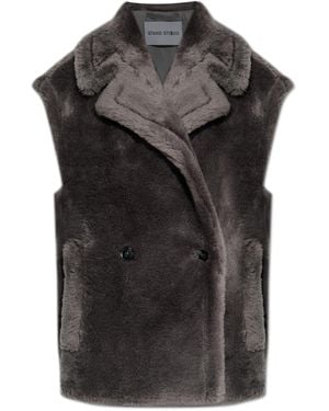 Stand Studio Faux Fur Vest Carly - Black