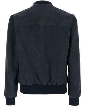 Arma Didier Jacket With Stand-Up Collar And Two Zip Pockets On The Front - Blue