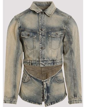 Egonlab Cutout Denim Jacket Cotton - Grey