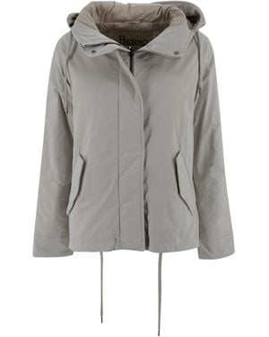 Herno Parka With Hood - Grey