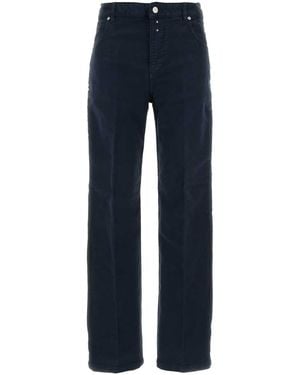 Victoria Beckham Julia Cotton Pant - Blue