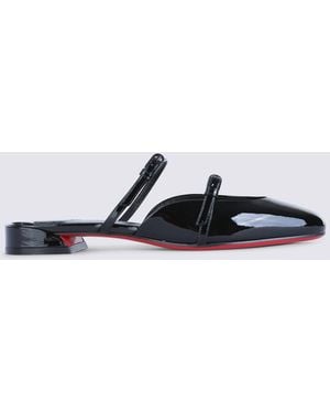 Christian Louboutin Leather Jane Nina Flats - Blue