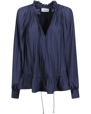 Lanvin Ruffled Blouse - Blue