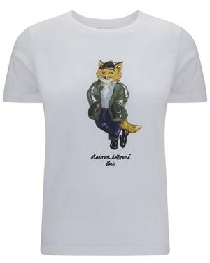 Maison Kitsuné Maison Kitsuné Chillax Fox T-Shirt - White