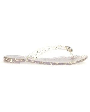 Casadei Polyurethane Flat Sandals - White