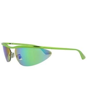 Bottega Veneta Sunglasses Shield Semi Rim, Frame And Mirror Lens Bv1174S003 - Green
