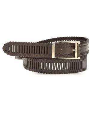 Ferragamo Calf Leather Bos Taurus Regular Belt - Brown