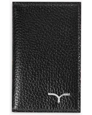 Larusmiani Vertical Card Holder Amedeo Wallet - Black