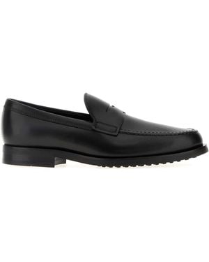 Tod's Leather Loafers - Black