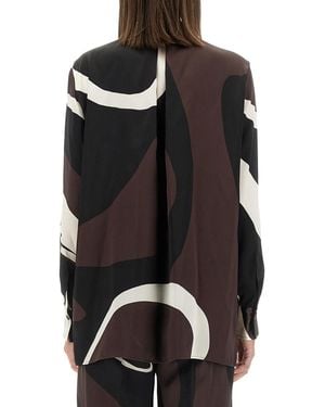 Kiton Printed Shirt Silk - Black