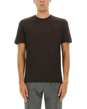 ZEGNA Cotton T-Shirt - Black