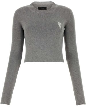 Amiri Cotton And Cashmere Jumper - Grey