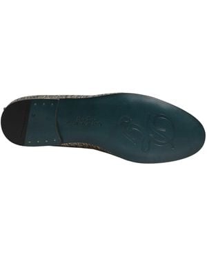 Dolce & Gabbana Glitter Lurex Dg Logo Dress Loafers Shoes Leather - Green
