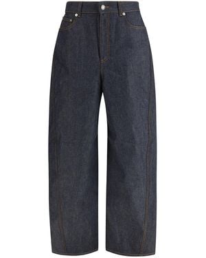 Givenchy Raw Cocoon Trousers Cotton Jean - Blue