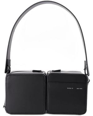 Kara Hobo Stacked Bag - Black