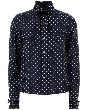 Valentino Garavani Printed Satin Shirt - Blue