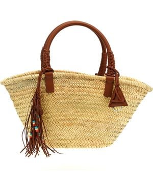 Alanui 'Icon Palm Leaf Big' Handbag - Metallic