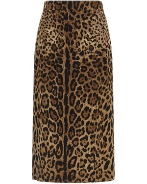 Dolce & Gabbana Dolce & Gabbana 'Leo' Skirt - Brown