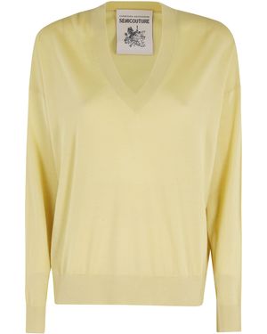 Semicouture Maglia Amaia Lana Vergine - Yellow